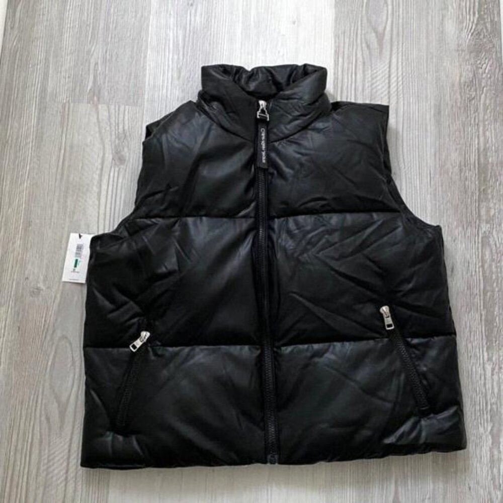 💖MEGA SALE💖Calvin Klein Men CJCV7008 Polyester Zip Puffer Sleeveless Black